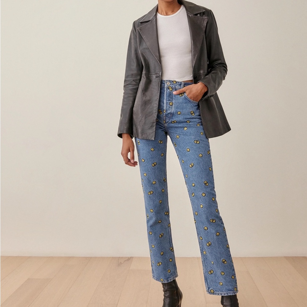 Reformation Mixed Emotions High Rise Straight Jeans - Picture 4 of 7